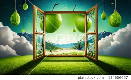 a window in the city a window in the city 134606667