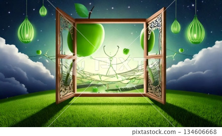 an empty signage in the city at night 134606668