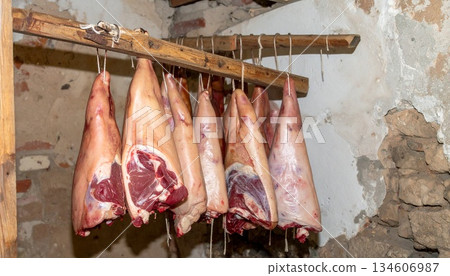 fresh meat of lamb 134606987