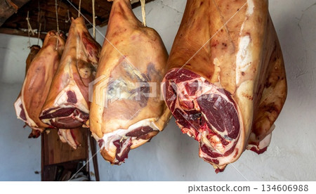 dried fish on the counter 134606988