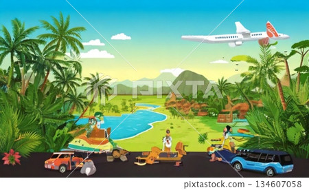 traveling by plane traveling by plane 134607058