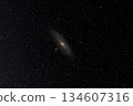 A panoramic view of the Andromeda Galaxy, visible to the naked eye 134607316