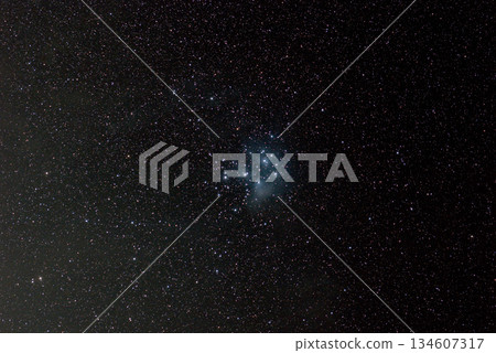 The Pleiades star cluster, shrouded in interstellar gas The Pleiades star cluster, shrouded in interstellar gas 134607317