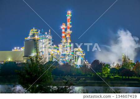 兵庫縣姬路工廠夜景大星公園 兵庫縣姬路工廠夜景大星公園 134607419