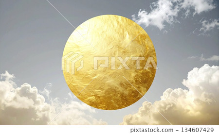 Elegant abstract background material (gold circle) Elegant abstract background material (gold circle) 134607429