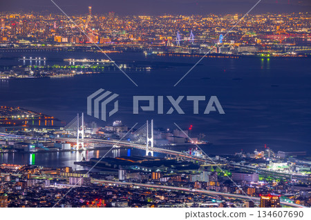 從神戶Scuperobashi的夜景 從神戶Scuperobashi的夜景 134607690