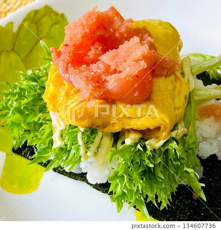 明太子料理,雞蛋飯糰 明太子料理,雞蛋飯糰 134607736