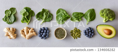 Healthy Ingredients for a Balanced Diet 134608282