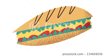 Bun with filling street food 134609036