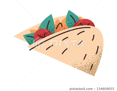 Traditional Mexican taco street food 134609055