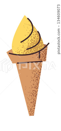 Ice-cream sweet dessert sticker design 134609073