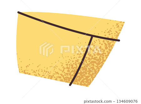 Slice of cheese for pizza 134609076