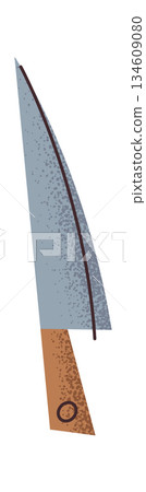 Sharp pizza knife sticker design 134609080