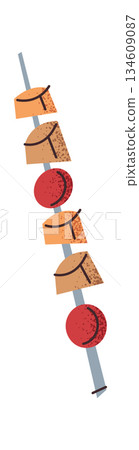 Shashlik on skewer street food 134609087