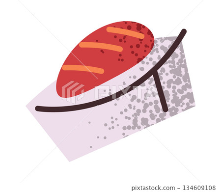 Nigiri sushi with fish slice Nigiri sushi with fish slice 134609108