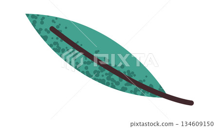 Basil leaf pizza spice sticker 134609150