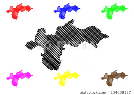 Ocnita District (Republic of Moldova, Administrative divisions of Moldova) map vector illustration, scribble sketch Ocnita map Ocnita District (Republic of Moldova, Administrative divisions of Moldova) map vector illustration, scribble sketch Ocnita map 134609157