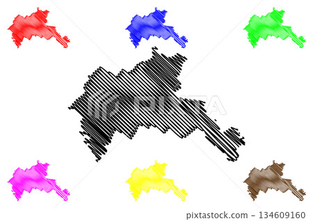 Riscani District (Republic of Moldova, Administrative divisions of Moldova) map vector illustration, scribble sketch Riscani map Riscani District (Republic of Moldova, Administrative divisions of Moldova) map vector illustration, scribble sketch Riscani map 134609160