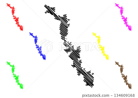 Transnistria autonomous territorial unit (Republic of Moldova, Administrative divisions of Moldova) map vector illustration, scribble sketch Transnistria map 134609168