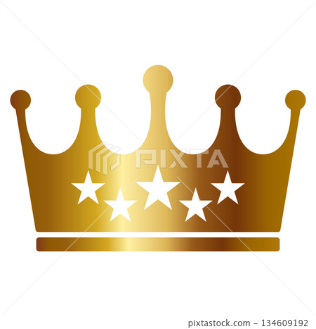 Luxurious crown icon, gold 134609192