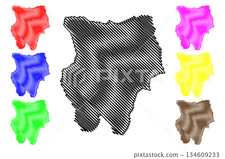 Khentii Province (aimags, Provinces of Mongolia) map vector illustration, scribble sketch Khentii Aimag map Khentii Province (aimags, Provinces of Mongolia) map vector illustration, scribble sketch Khentii Aimag map 134609233