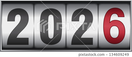 mechanical counter showing 2026 134609249