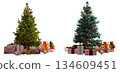 christmas tree and decorations 134609451