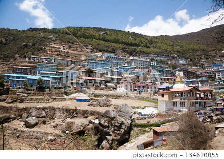 Namche Bazar town view along EBC trek, Nepal 134610055