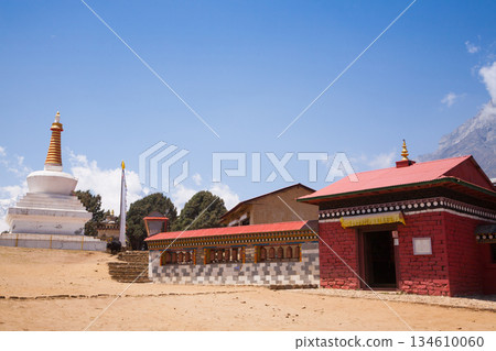 Tengboche monastery with peaks in background, EBC, Nepal 134610060