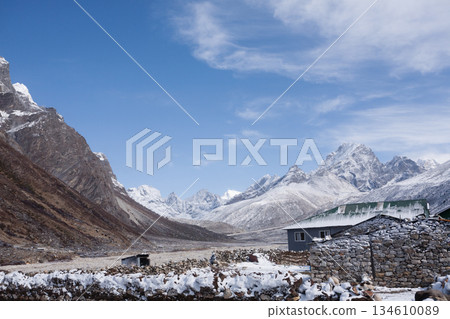 Landscape from Pheriche town area, EBC trekking, Nepal 134610089