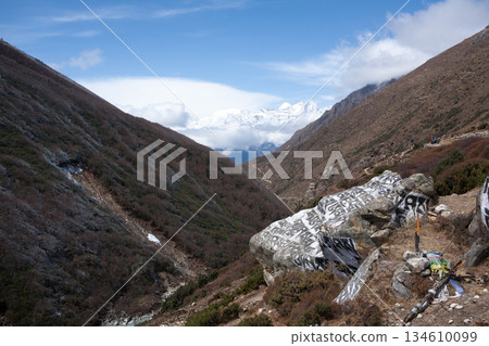 Landscape from Pheriche town area, EBC trekking, Nepal 134610099
