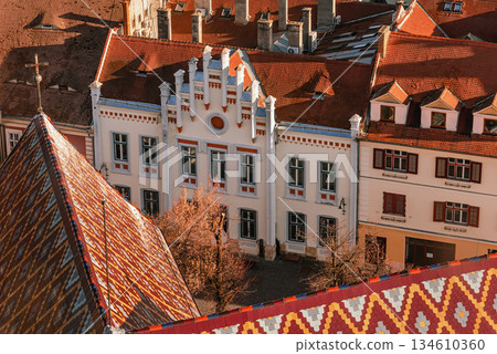 Historic Buildings of Sibiu Old Town in Romania Historic Buildings of Sibiu Old Town in Romania 134610360