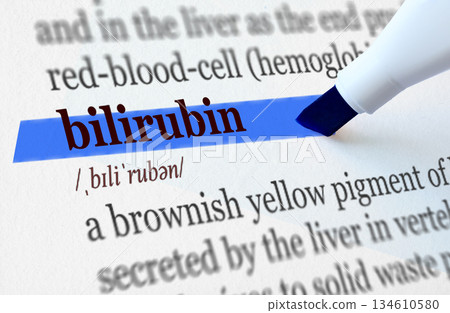 the definition of the word bilirubin highlighted in blue the definition of the word bilirubin highlighted in blue 134610580