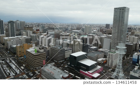 從電視塔上看到的摩天大樓 134611458