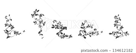 patterns ornament oak weaving complex elements patterns ornament oak weaving complex elements 134612182