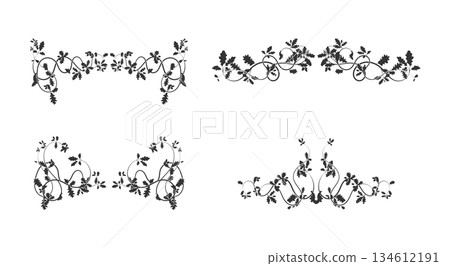 patterns, ornament oak weaving complex elements patterns, ornament oak weaving complex elements 134612191