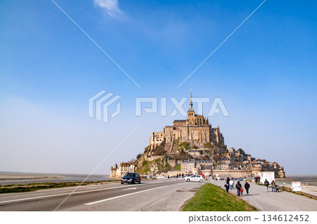 Mont Saint-Michel crowded with tourists 134612452