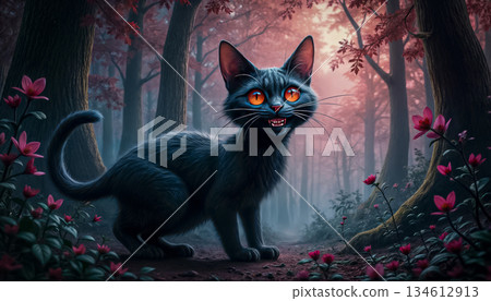 The Cheshire Cat in the Enchanted Forest, from Alice in Wonderland The Cheshire Cat in the Enchanted Forest, from Alice in Wonderland 134612913