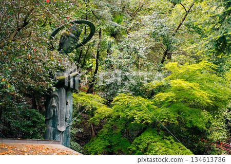shikoku, JAPAN - may 2 2025 Iyadani Temple No. 71 Bodhisattva Statue shikoku, JAPAN - may 2 2025 Iyadani Temple No. 71 Bodhisattva Statue 134613786