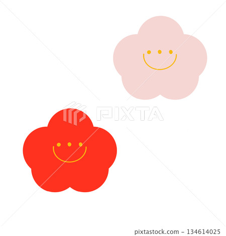紅白梅子插圖 134614025