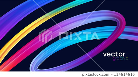 Vibrant Color Rings In Motion Background vector illustration background Vibrant Color Rings In Motion Background vector illustration background 134614616