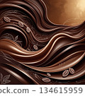 Melted chocolate background 134615959