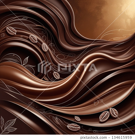 Melted chocolate background Melted chocolate background 134615959
