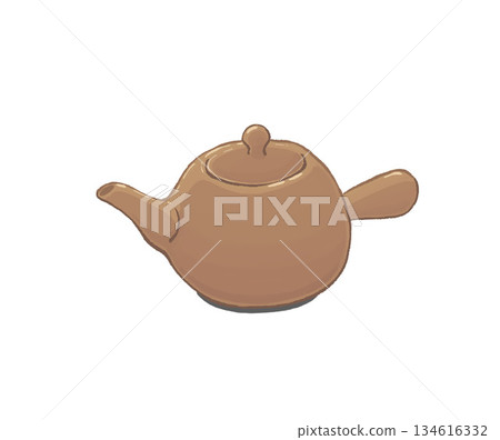 Illustration of a teapot on white background 134616332