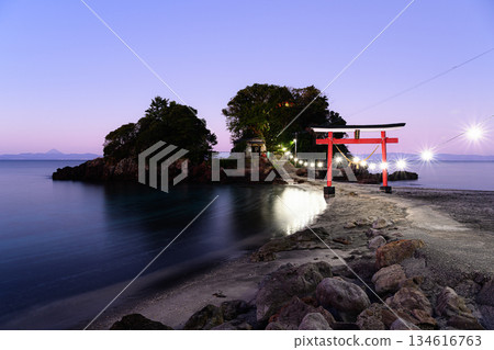 Arahira Tenjin Shrine on New Year's Day - New Year's scenery 134616763