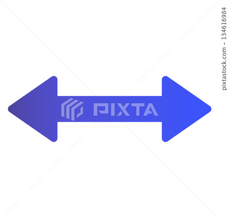 Simple blue gradient arrows with rounded corners in both directions Simple blue gradient arrows with rounded corners in both directions 134616984