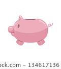 可愛的存錢罐的插圖 134617136