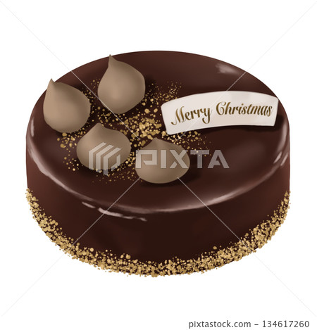 Chocolate-filled Christmas cake Chocolate-filled Christmas cake 134617260