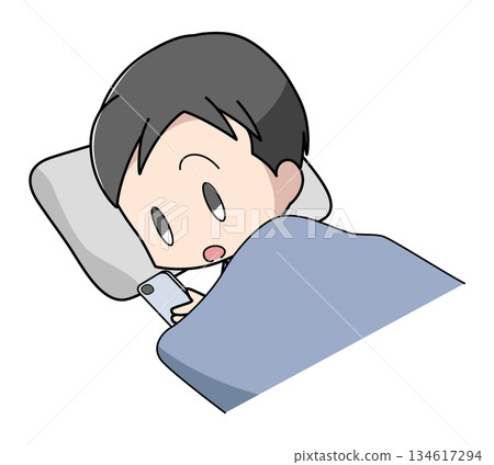 圖:一名男子在睡夢中操作智慧型手機 圖:一名男子在睡夢中操作智慧型手機 134617294