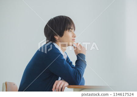 男高中生學習 134617524